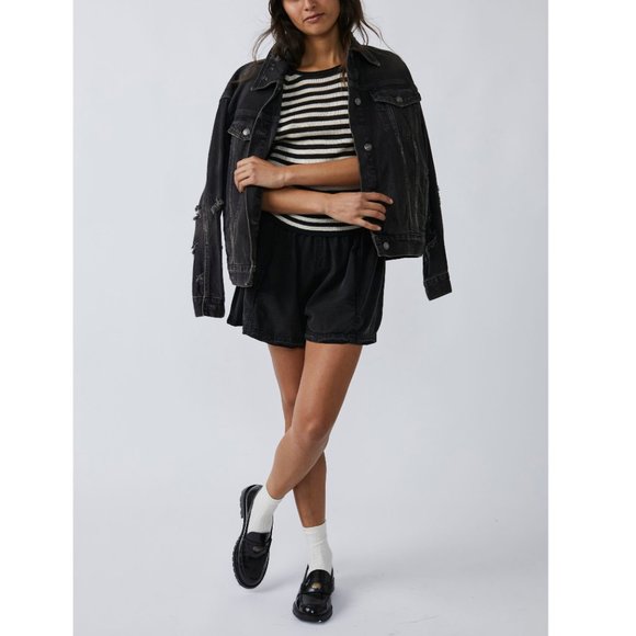 🎉LAST CHANCE🎉 FREE PEOPLE Slinky Baby Tee / Black Gardenia Combo - Picture 3 of 8